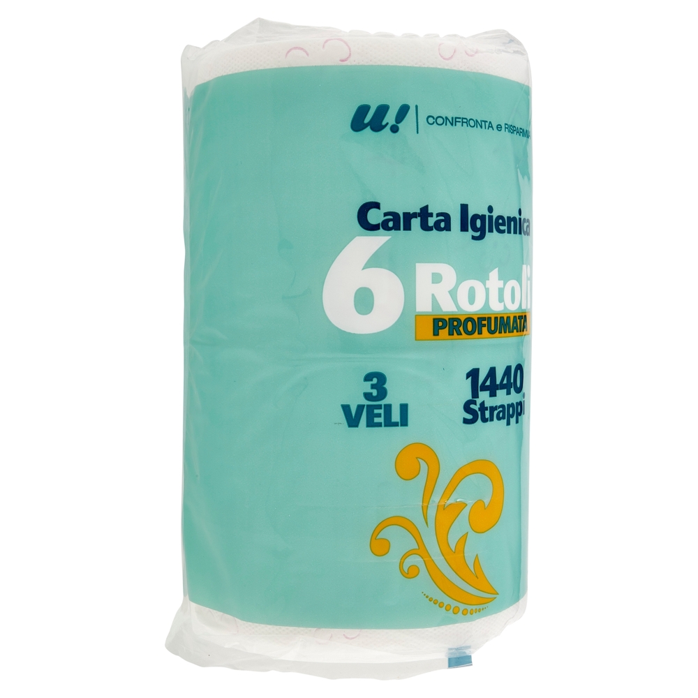 6 Rotoli Carta Igienica Profumata 3 Veli U! Confronta e Risparmia